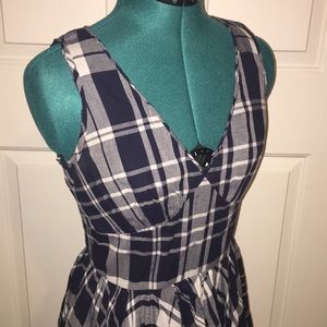 Miss Sixty plaid navy dress